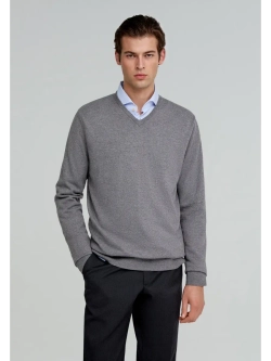 Пуловер из хлопка с добавлением кашемира