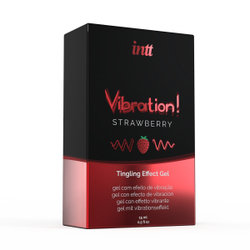Жидкий интимный гель Intt с эффектом вибрации Strawberry, 15мл