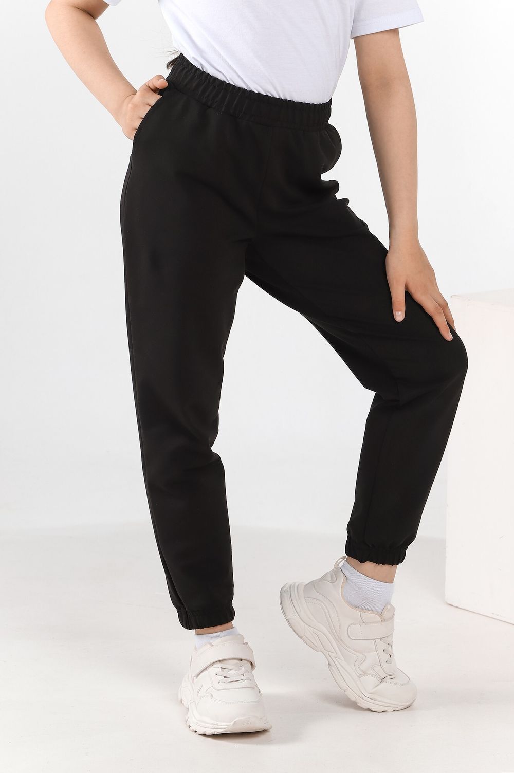 Брюки для девочки Скул-1 Виотекс ЧЁРНЫЙ