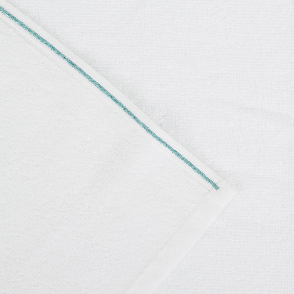 Полотенце 90х180 Hamam Qashmare Contrast белое Турция детали