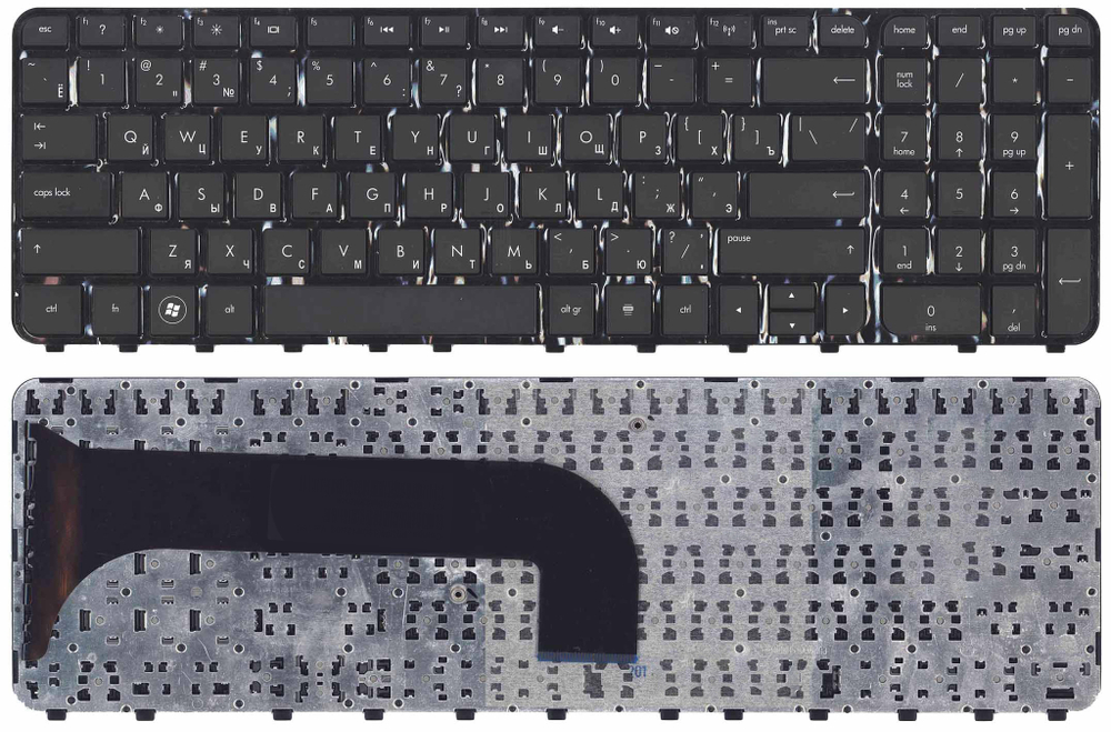 Клавиатура для ноутбука HP Pavilion M6-1000 Envy  M6-1100 M6-1200 черная с рамкой