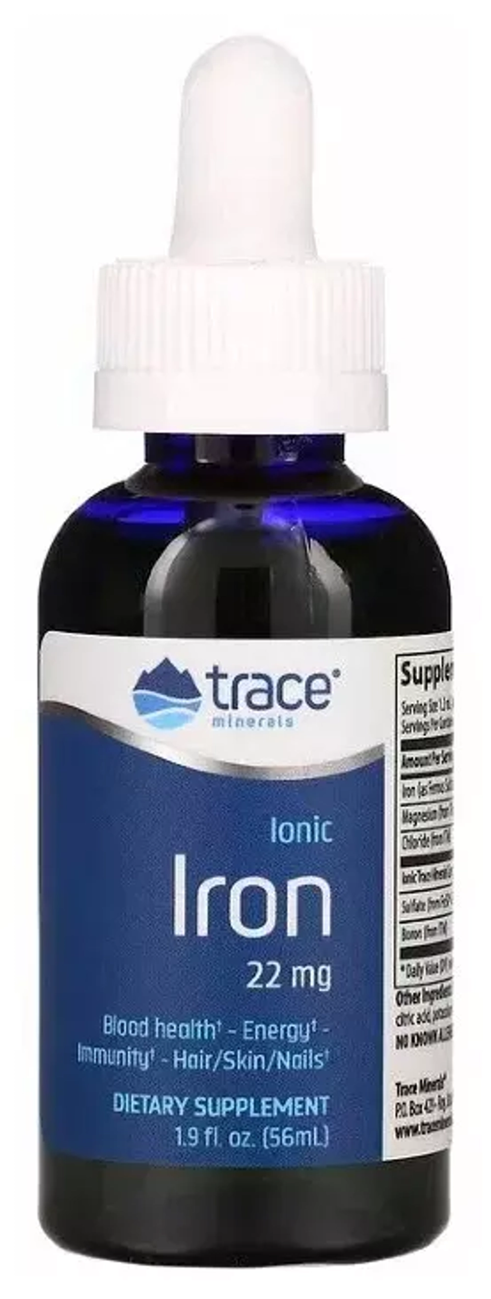 Trace Minerals ionic Iron 22mg  56ml.