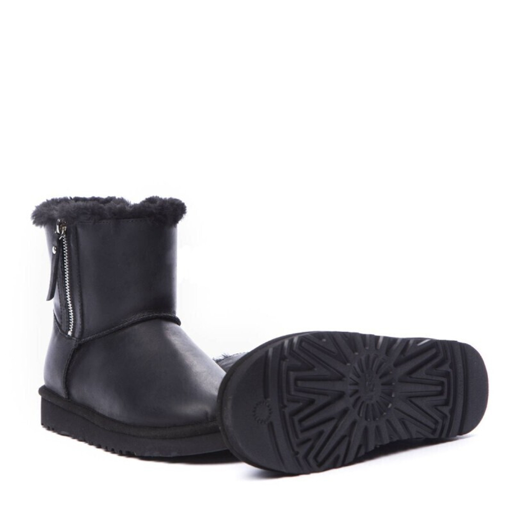 Угги Men's Mini Double Zip Metallic Black