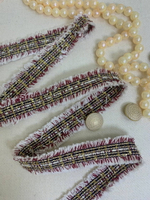 тесьма "шанель", 2,5см бордо/золото/черный/белый