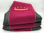 Чехлы премиум кожа + штрокс вышивка SCANIA от 2004-2014 г. S21 Польша