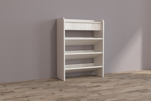 Обувница открытая 60x25x80 Бодега белая, Дисконт (Невозвратный товар!)