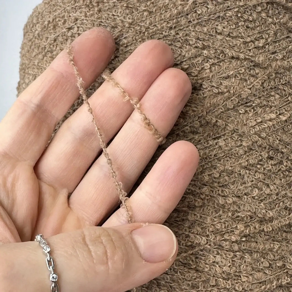 BABY BOUCLE - Luxury Selection by Ri.Go; 62% baby альпака, 26% меринос, 12% п/а; 400м/100гр; col. 6922, цвет: коричневый