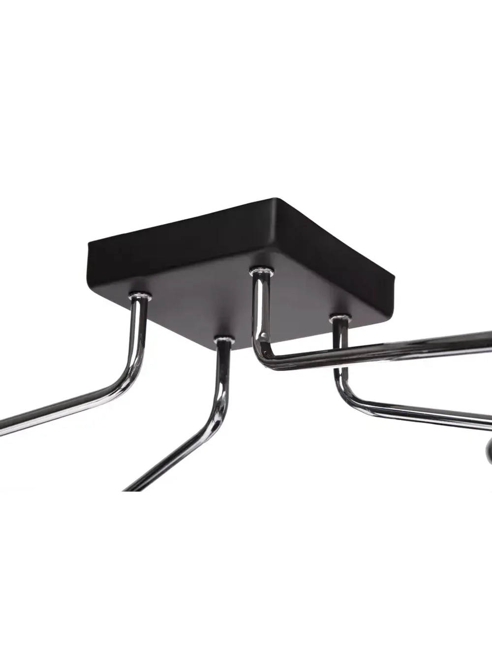 Люстра потолочная MUDI E27*6*60W черный хром