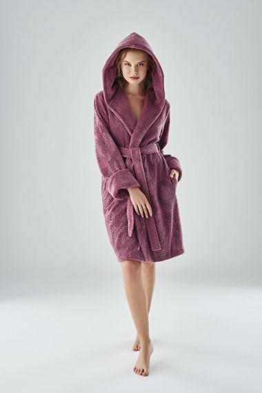 Халат женский махровый  Artemida 8665 вишня NUSA