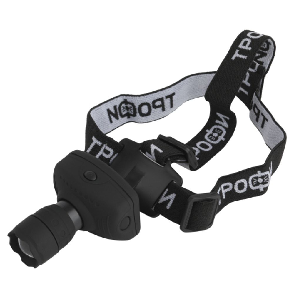 Фонарь налобный светодиодный Трофи Налобные GB-301 на батарейках мощный яркий 2 режима черный с регулируемым фокусом