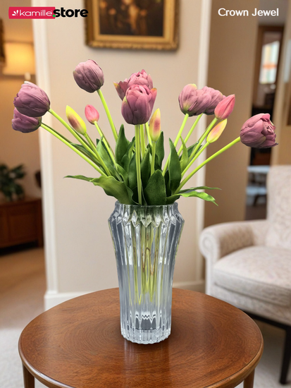 Ваза для цветов 25 см. стекло, коллекция Crown Jewel