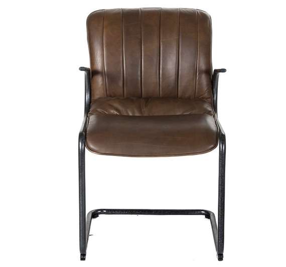 Стул RS178, коричневая кожа