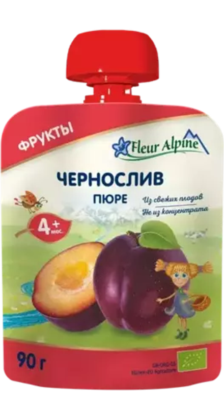 Пюре детское Fleur Alpine ЧЕРНОСЛИВ, с 4 месяцев, 90 г