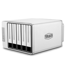 Система хранения данных TerraMaster D5-300 DAS tower/2xHDDs RAID0,1,10,5,JBOD/up to 5 SATA(3,5' or 2,5')/1xUSB3.1 Type-C gen1/1xPS/1YW