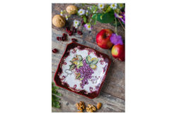 Тарелка пирожковая Certified Int Виноделие Красный виноград-2 15см