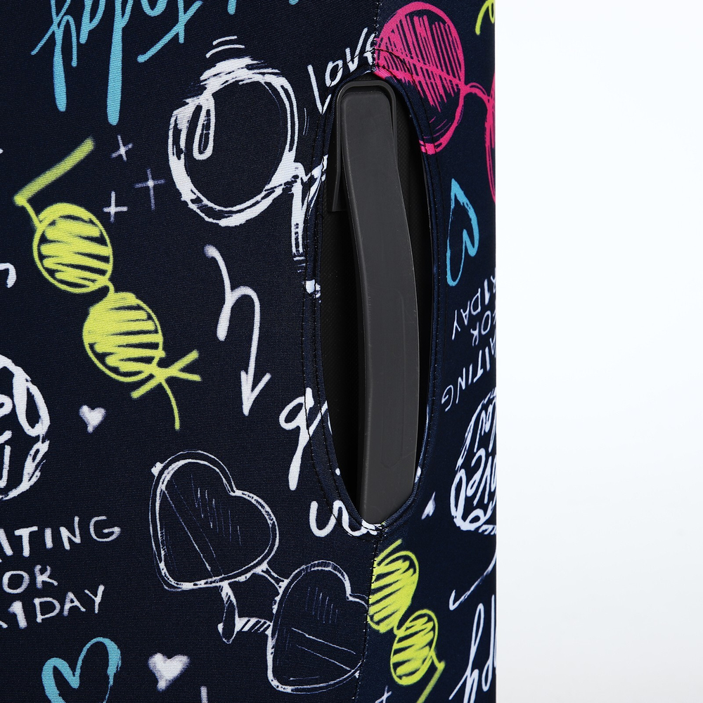 Чехол для чемодана 28", цвет чёрный/разноцветный, 10136546