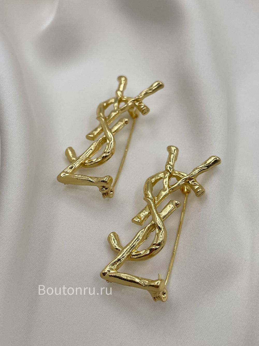 Брошь СЛ. золотистая 5 см