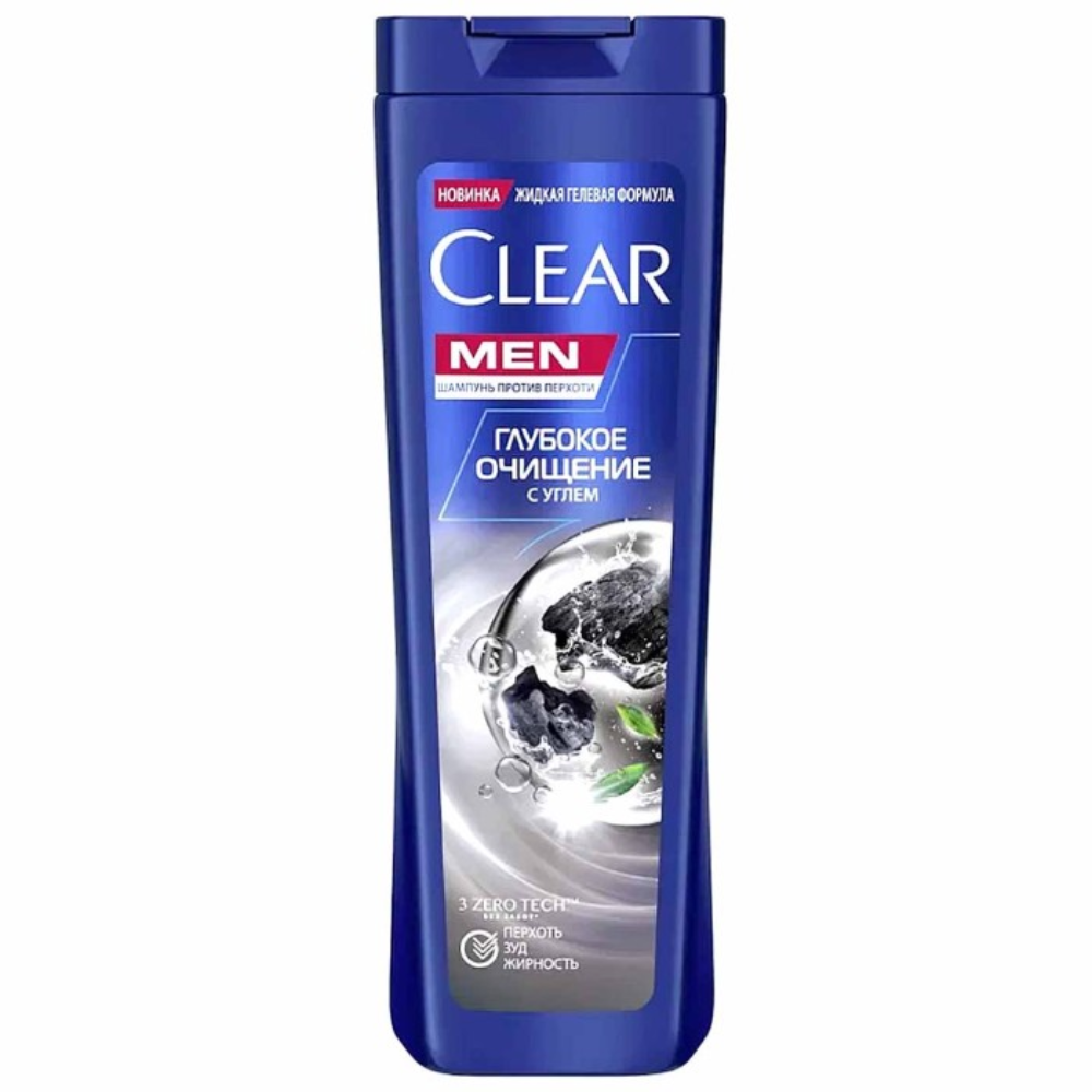 Шампунь Clear Men Глубокое очищение с углем 180 мл