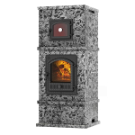 Печь-камин с духовкой EVEREST «KORELA» L-590 Пироксенит Элит