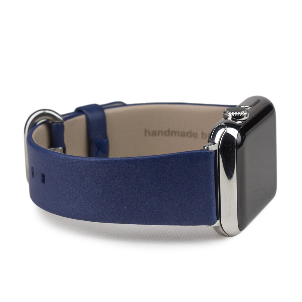 Ремешок для Apple Watch 42/44mm Classic из кожи теленка синего цвета