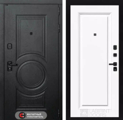 Входная металлическая дверь Лабиринт GRAND (Гранд) Альберо блэк / 27 Эмаль 9003