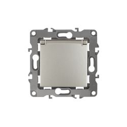 Розетка ЭРА Серия 12 12-2103-15 2P+E Schuko со шторками с крышкой 16A-250В IP20 перламутр | Эра 12