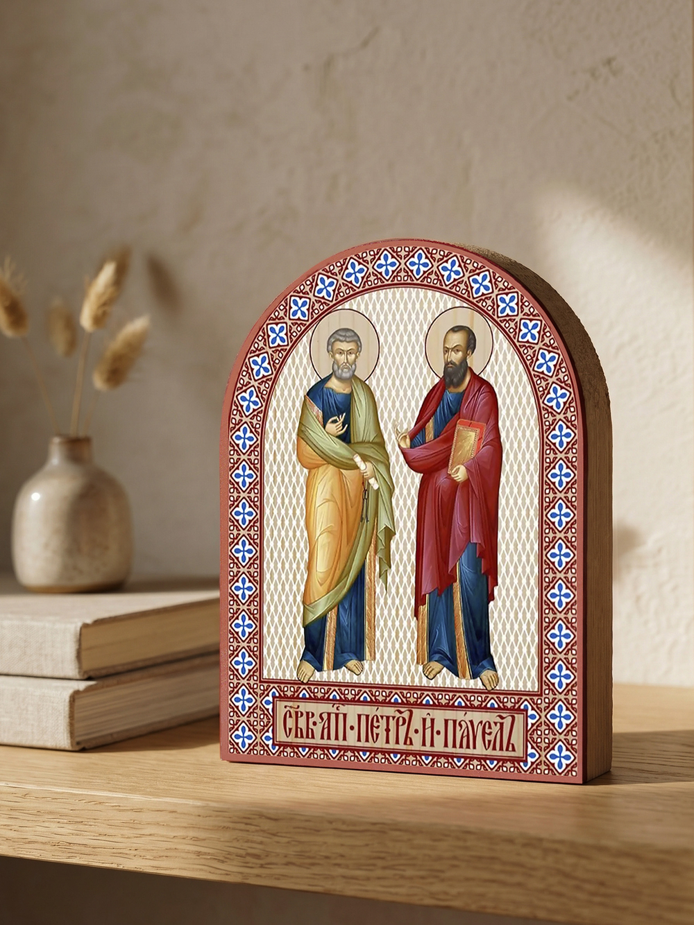 Икона аркой Петр и Павел на дереве: 95 х 120 (Синопсисъ)