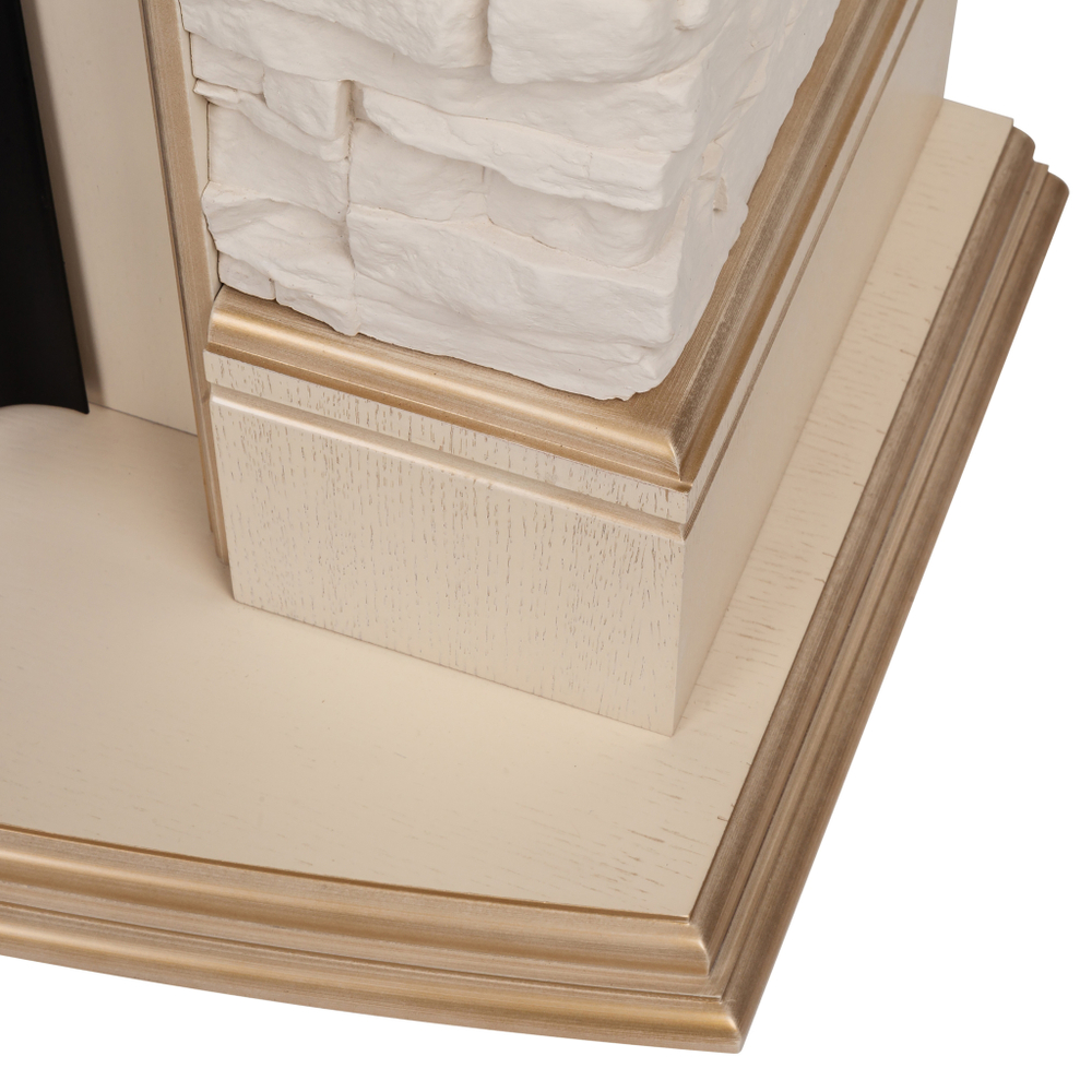 Каминокомплект Real Flame Athena WT с очагом Fobos Lux Black (без пульта)