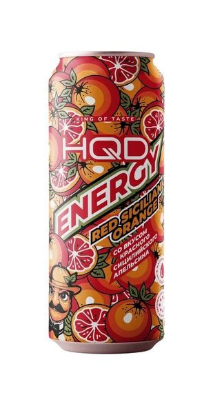 Энергетический напиток HQD Energy Red sicilian (Красный сицилийский апельсин) 0.45л
