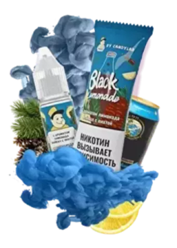 Жидкость (М) CandyMan (10 мл, 15 мг SALT) Black Lemonade