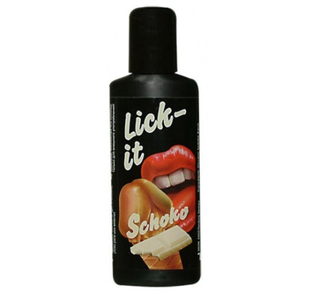 Съедобная смазка + массаж 3в1 LICK IT Белый шоколад (50 мл)