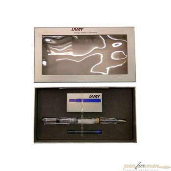 Набор Lamy Vista прозрачный корпус перо F +  картиджи 5 шт (4000085/1602077)