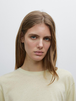 Massimo Dutti Футболка из 100% хлопка, светлый хаки