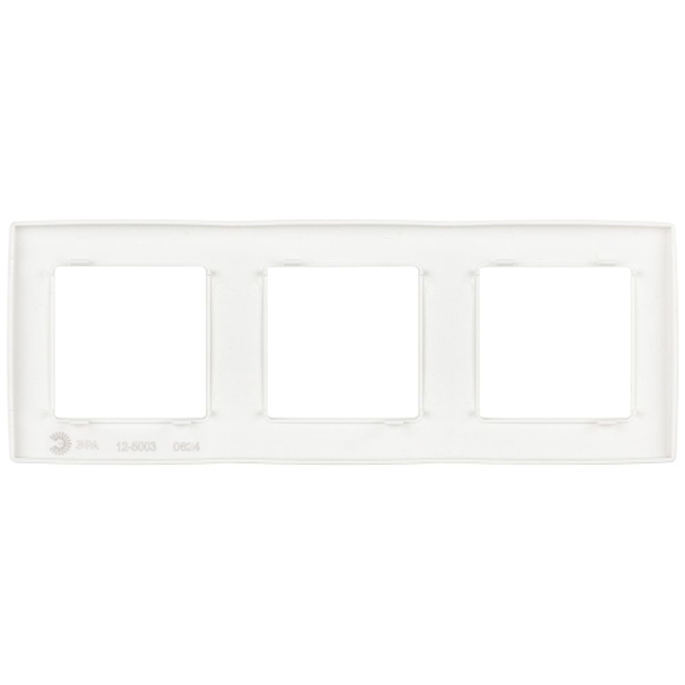 Рамка для розеток и выключателей ЭРА Серия 12 12-5003-01М на 3 поста, белый матовый