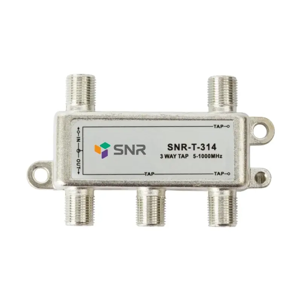 Ответвитель абонентский SNR-T-314 на 3 отвода, вносимое затухание IN-TAP 14dB.
