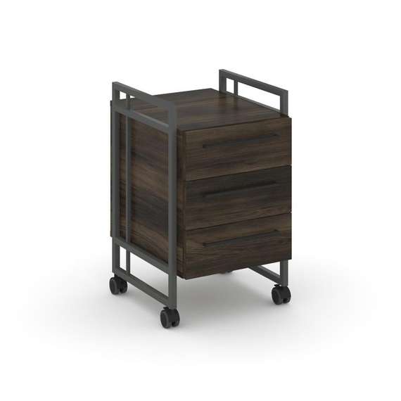 Rift Direct Тумба мобильная RF.TMR-001 Дуб Мали/Металл Антрацит/Черный Ручки 424*500*680