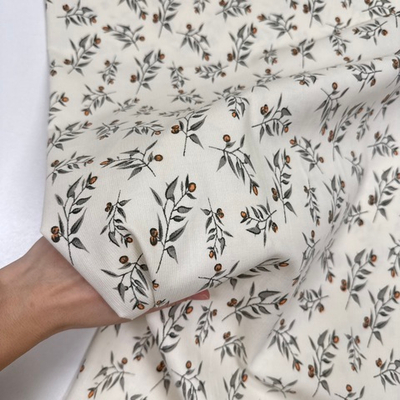 Микровельвет 100% хлопок Веточки оливки
