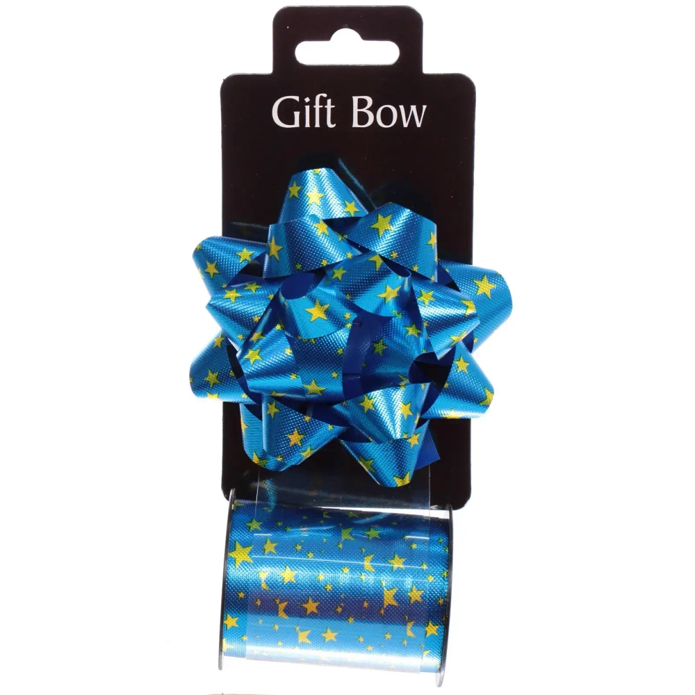 Набор для декорирования «Волшебный сюрприз» бант d=10 см, лента 1,6 см (10м), Синий