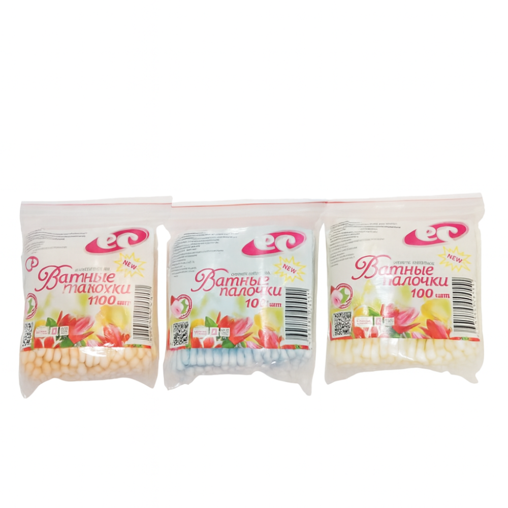 Ватные палочки EC 100 шт