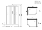 Душевая кабина Niagara Classic NG-33094-14LF (100х90х215) средний поддон(26см),стекло матовое,4 места