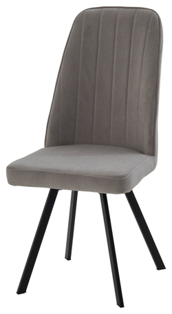 Стул ПРОВАНС 360 град. поворот. B22 Серый, велюр / черный каркас, М-City