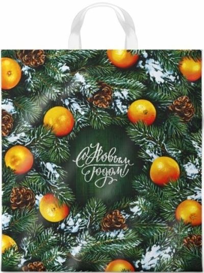 Новогодние пакеты "Новогодний базар" 38х42+6см ПНД 40мкм (25/500шт)