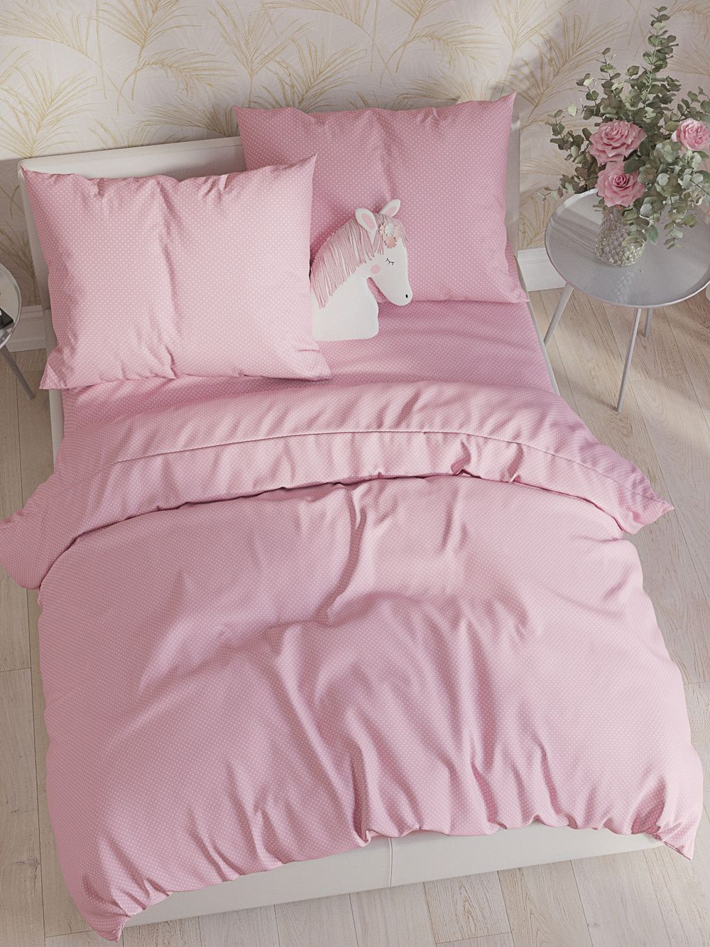 Наволочка комплект 2шт перкаль Сказка "Соцветие" 40x60 см на молнии