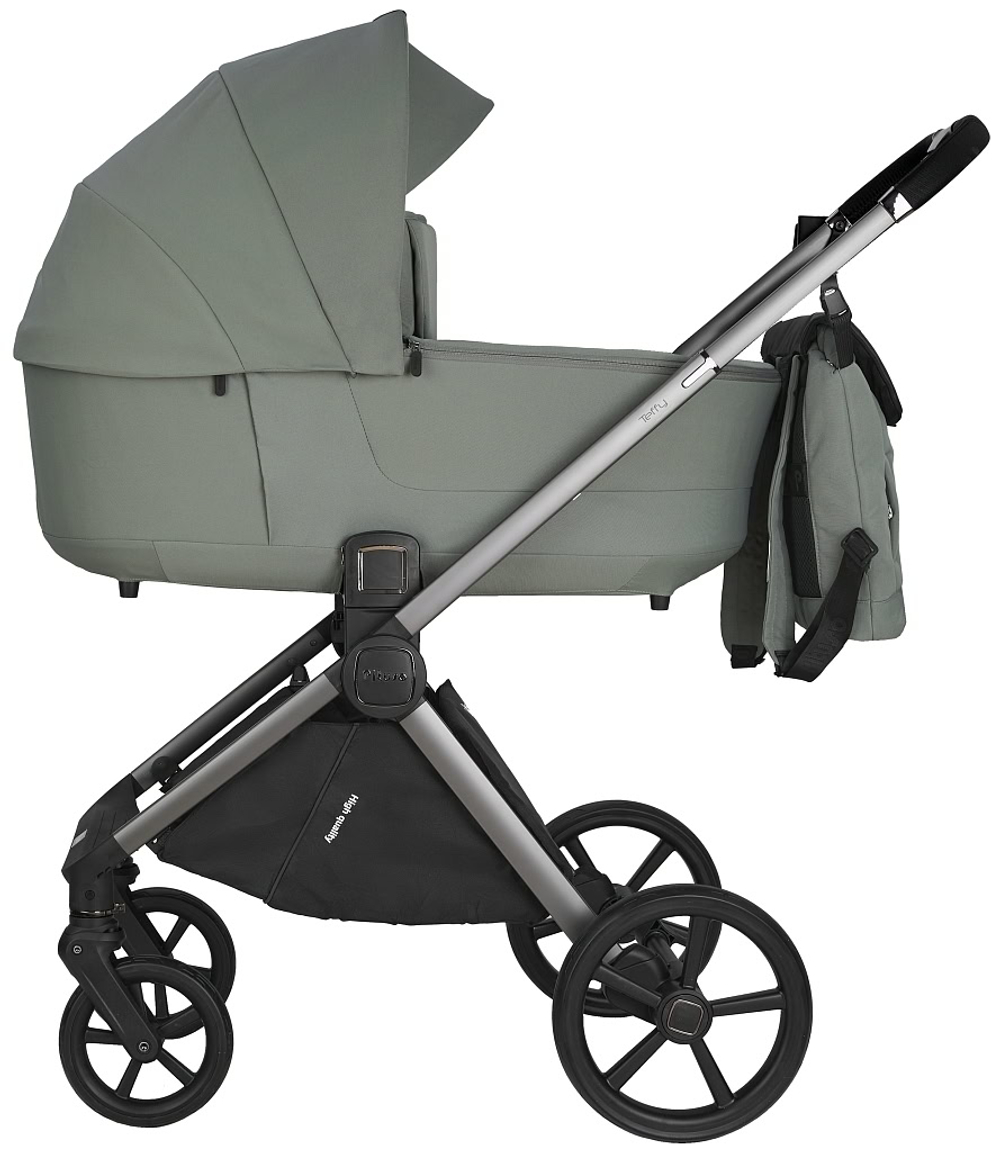 Детская коляска Pituso Teffy 3 в 1 с автокреслом Baesa Black Sage Green/Graphite