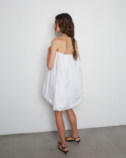 Юбка средней длины из хлопка белый