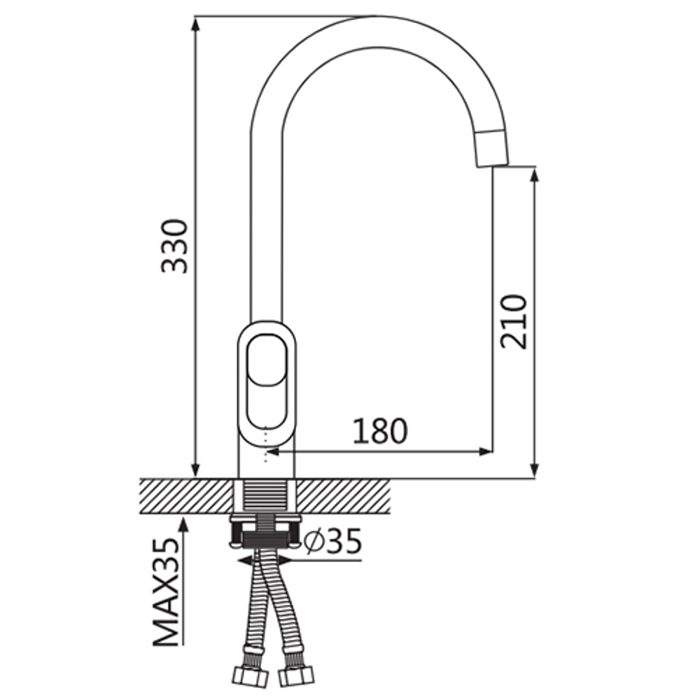Смеситель для кухни Oute T38 T3813BC