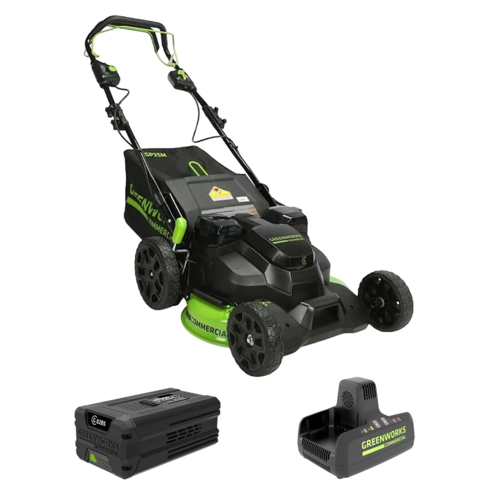 Аккумуляторная газонокосилка Greenworks GC82LM61SK5 82В (1 x 5 Ач, Быстрое ЗУ) нож 43 см, 2515607UBF