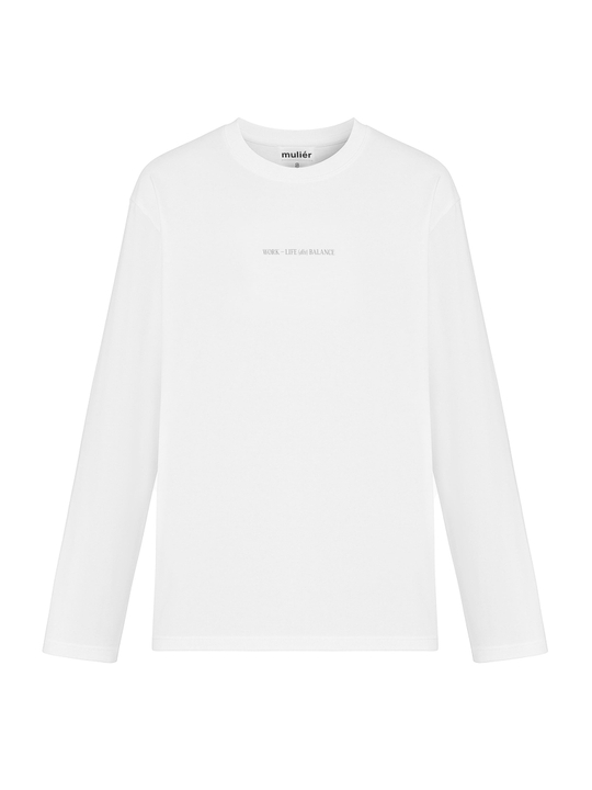 Лонгслив "(dis)balance" белый