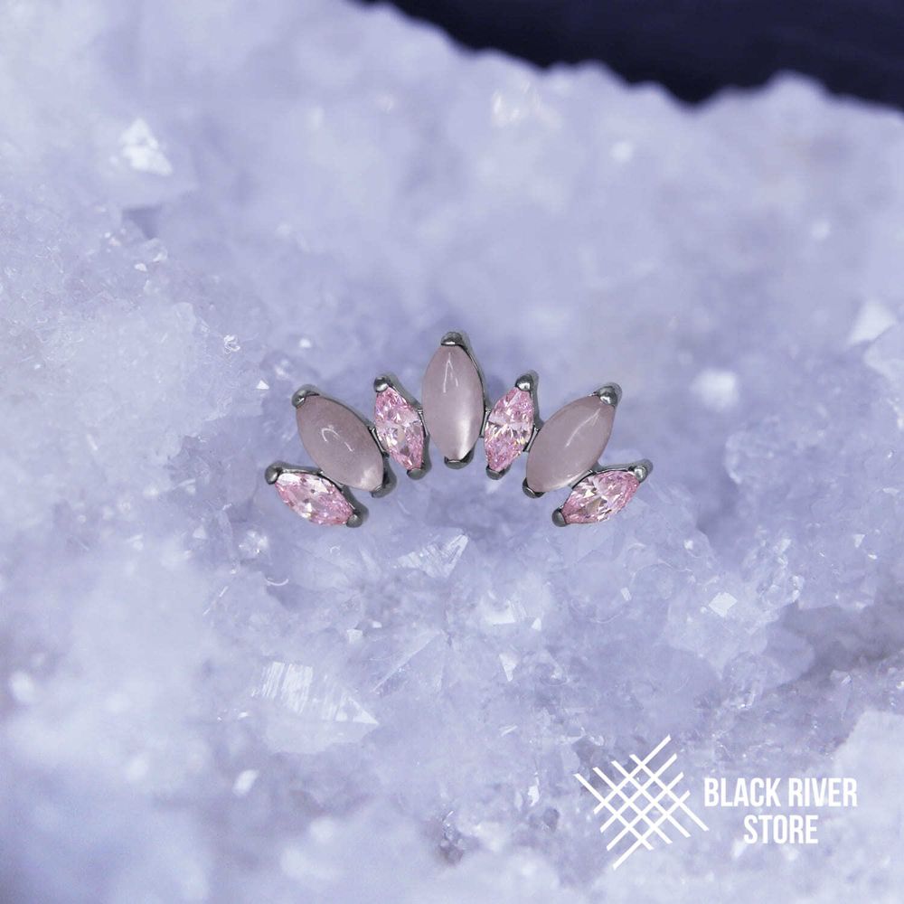 7K Marquise v.2 Rose Quartz &amp; Pink