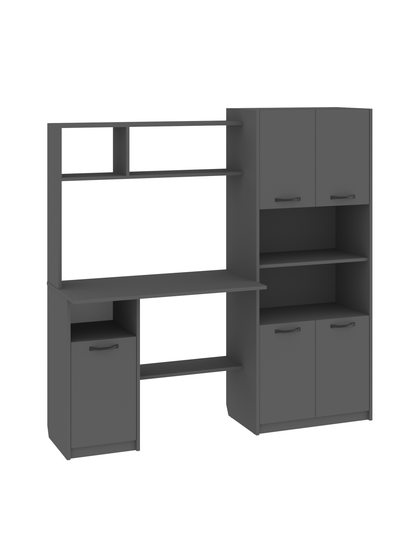 Стол ЛАВОРО-7 /1600*1600*503/ правый белый / дуб бунратти